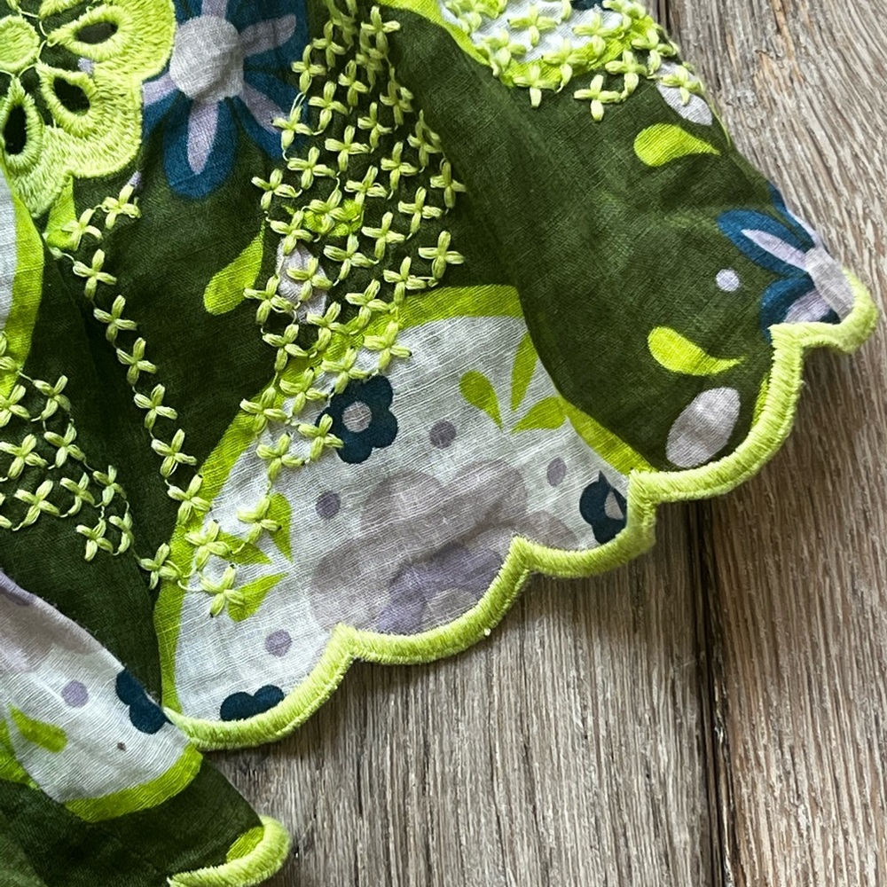INNIKA CHOO Mini Frill Meg Nettick dress in Lime Floret color, size 0. - Picture 10 of 13